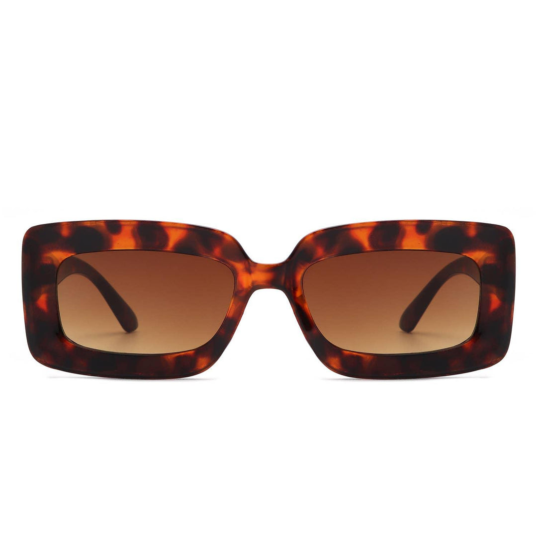 Rectangle Flat Lens Fashion Tinted Square Sunglasses - For the love, LV