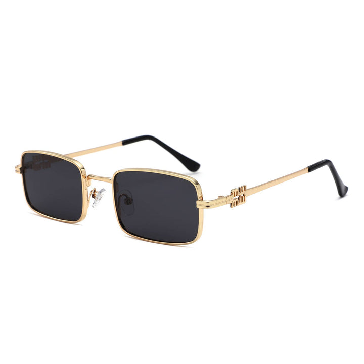 Vintage Rectangle Metal Sunglasses