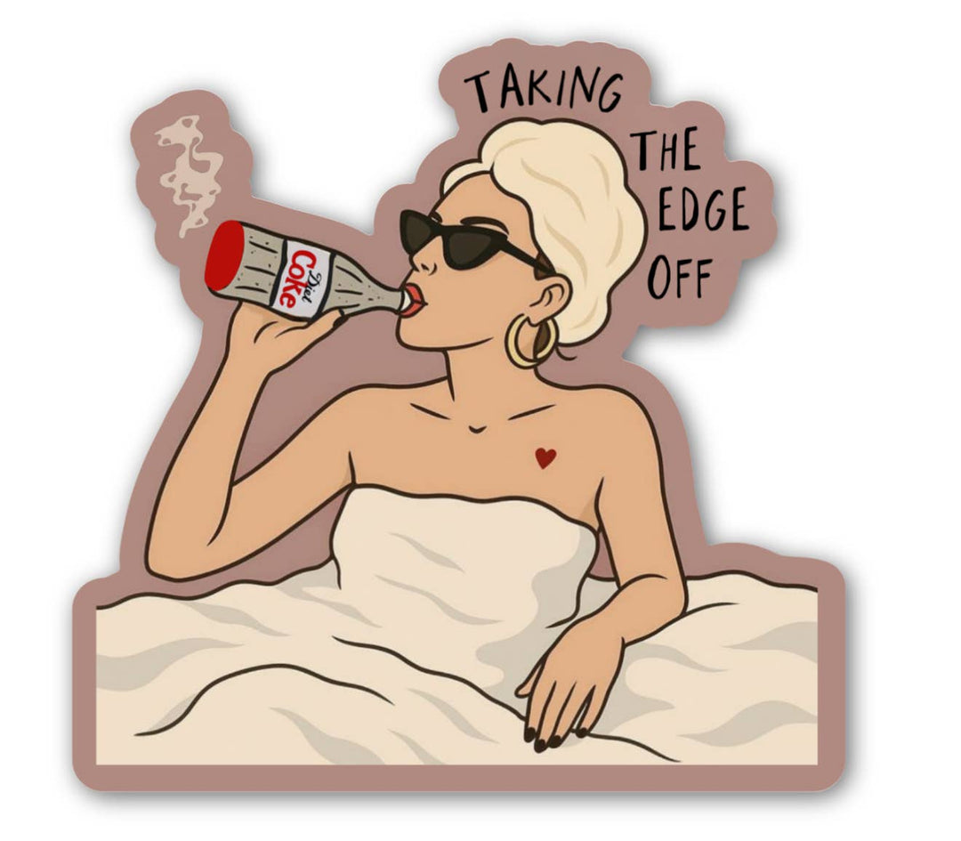 Taking the Edge Off Diet Coke Girl Sticker