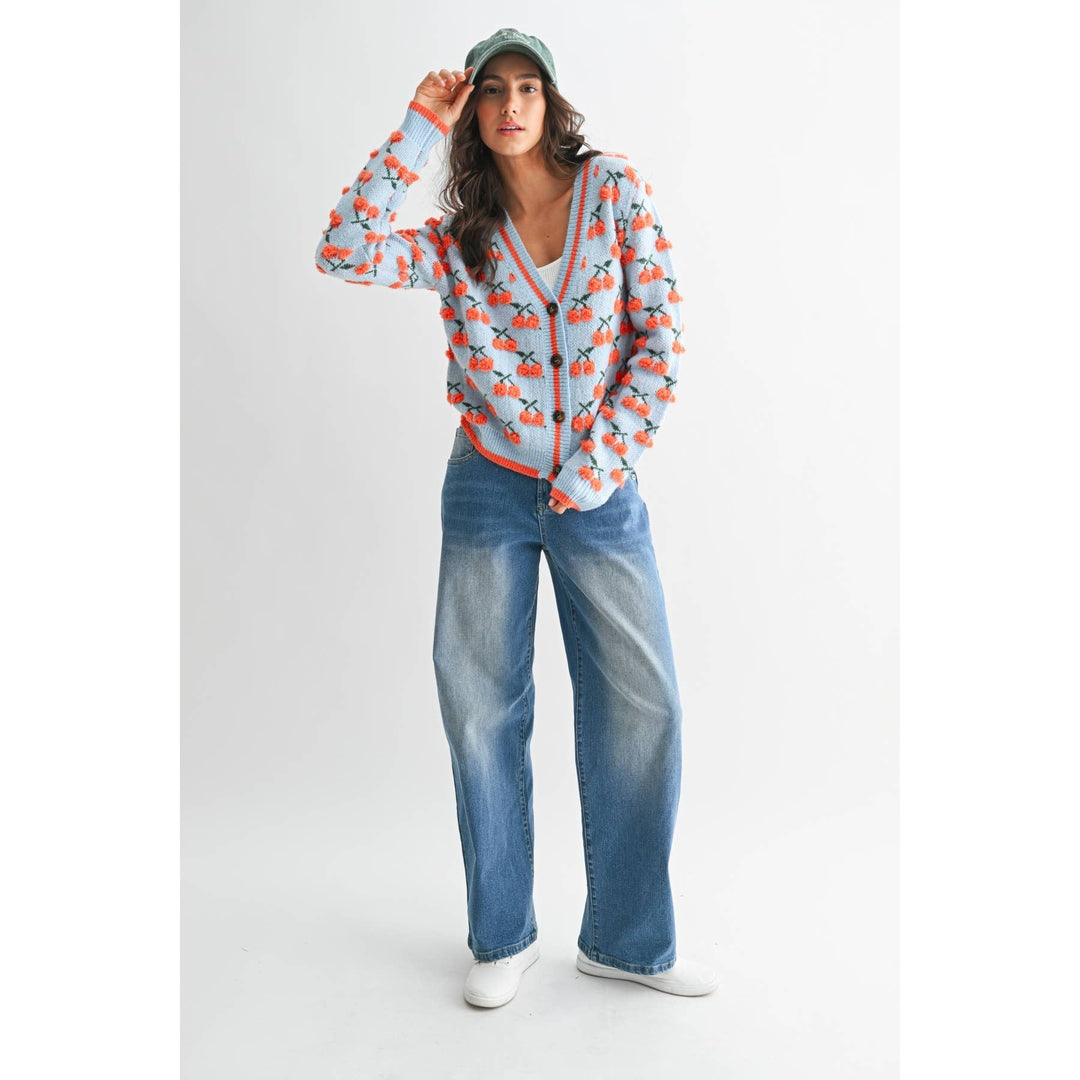 Cherry Wool Cardigan