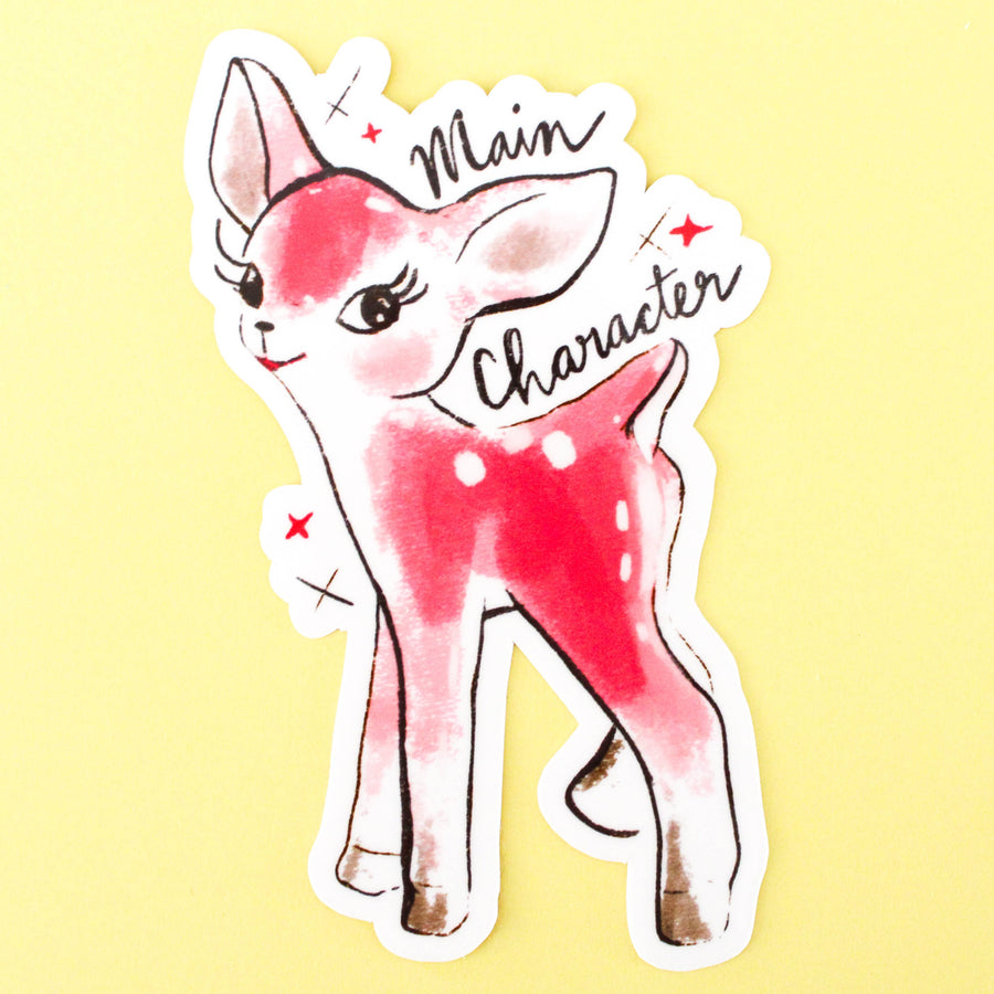 Main Character Deer Vinyl Sticker