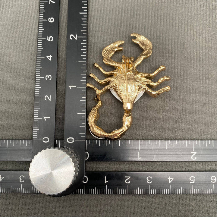 Rhinestone Scorpion Brooch