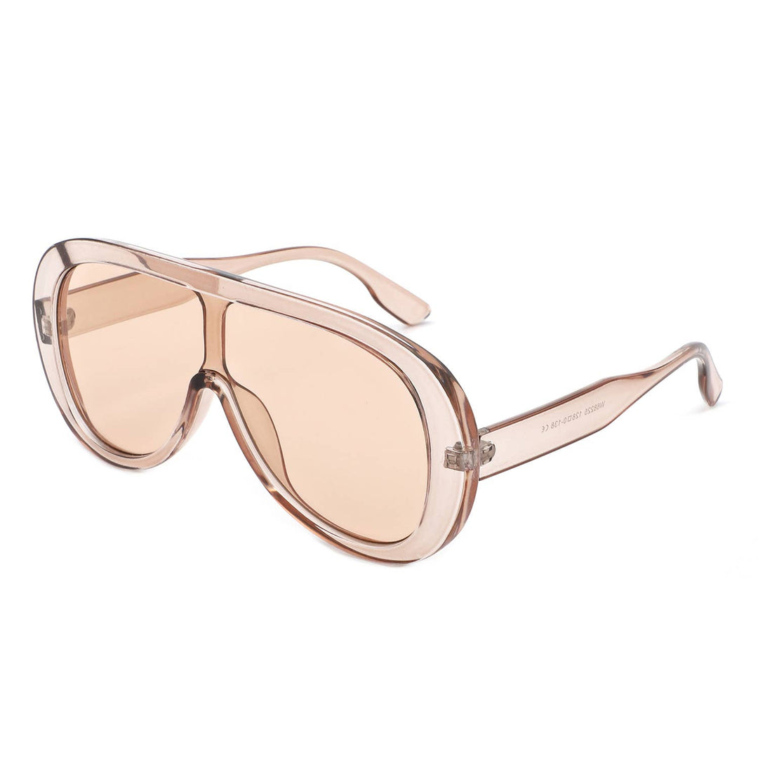 Retro Aviator Sunglasses - Blush