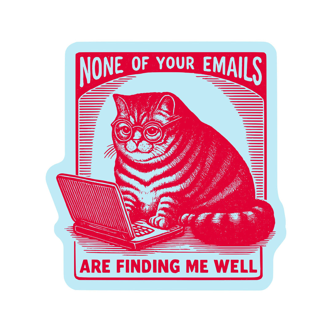 Sarcastic Work Cat Vinyl Sticker