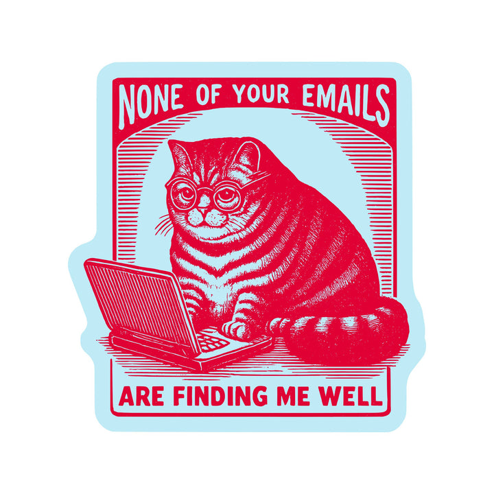 Sarcastic Work Cat Vinyl Sticker