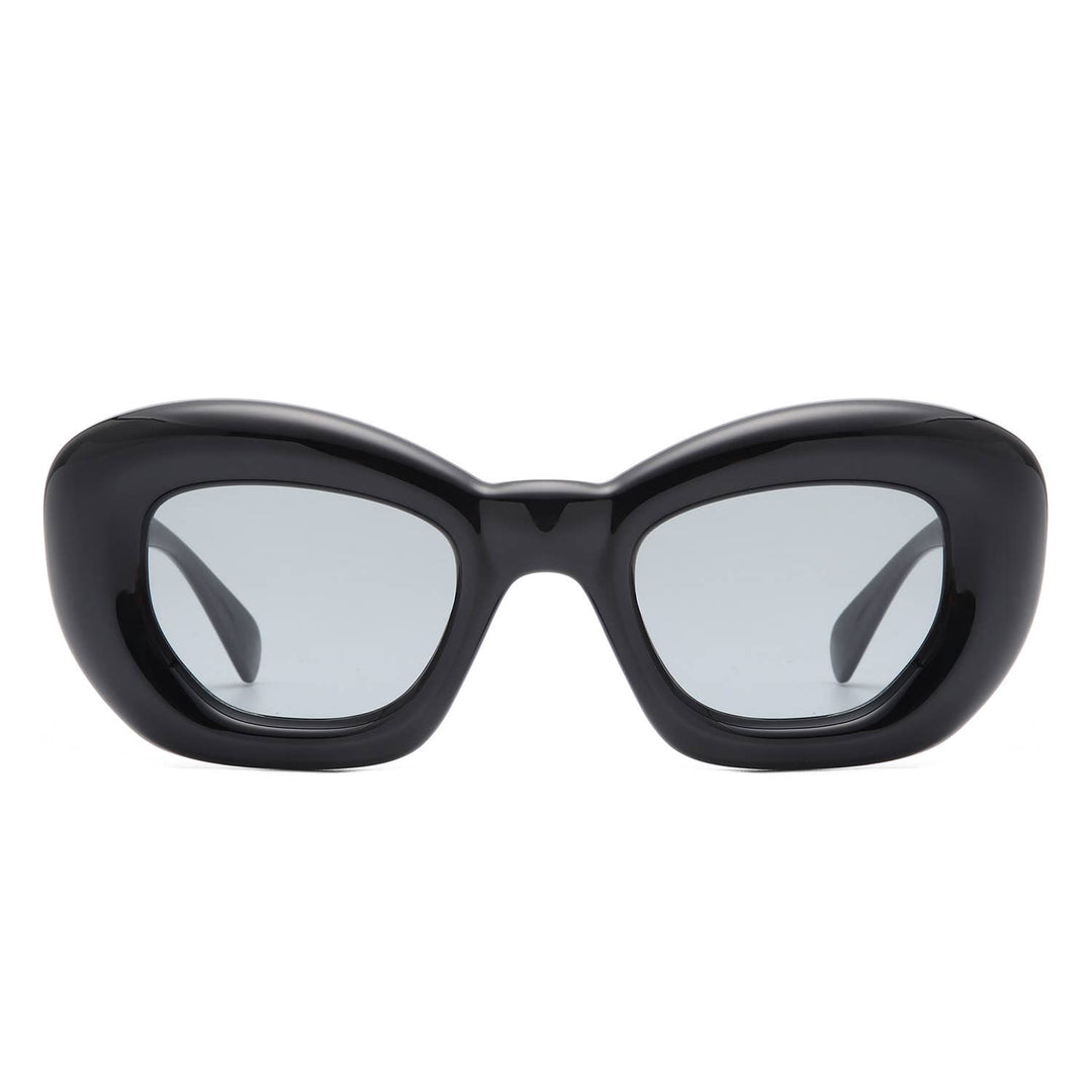 Thick Cat Eye Sunglasses - Black