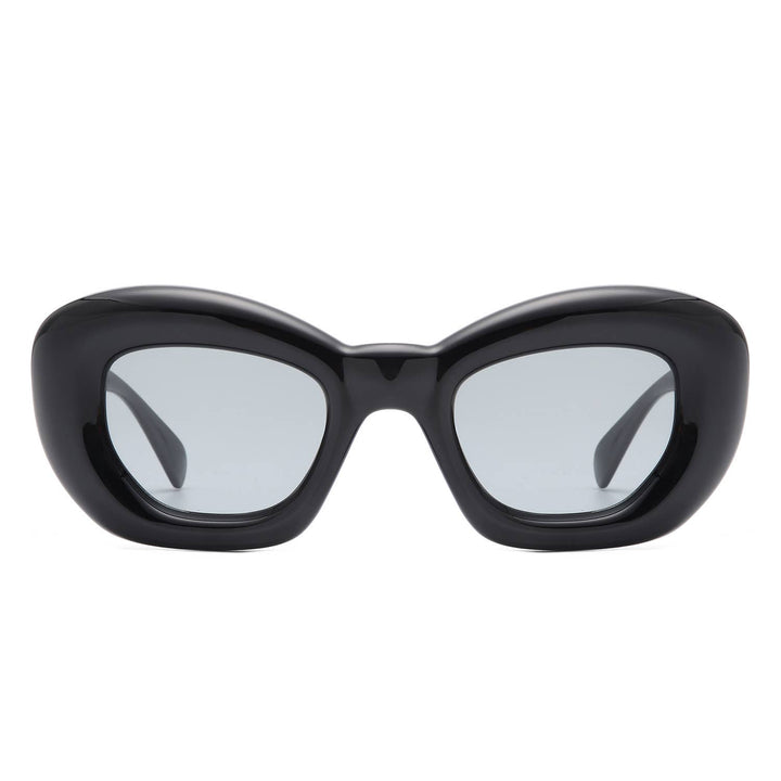Thick Cat Eye Sunglasses - Black