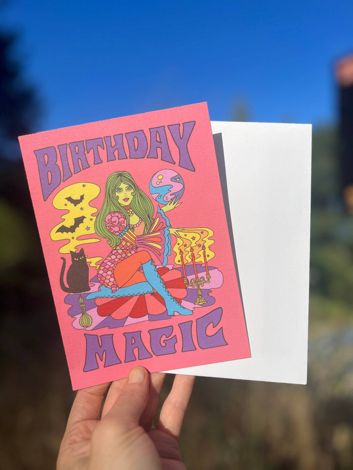 Birthday Magic Witch Greeting Card