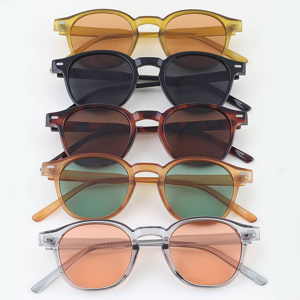 Tortoise Round Tinted Sunglasses