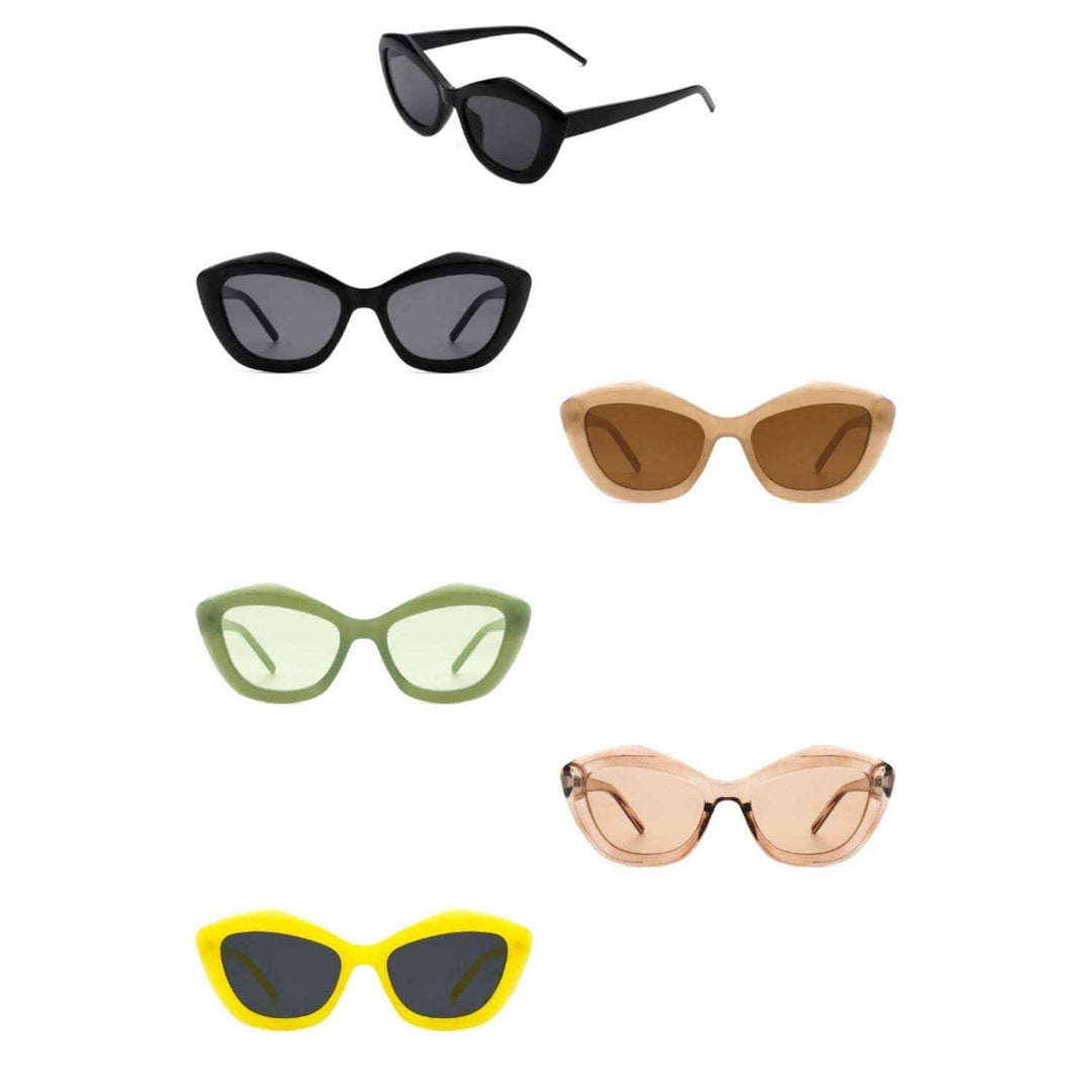 Geometric Retro Irregular Fashion Cat Eye Women Sunglasses - For the love, LV