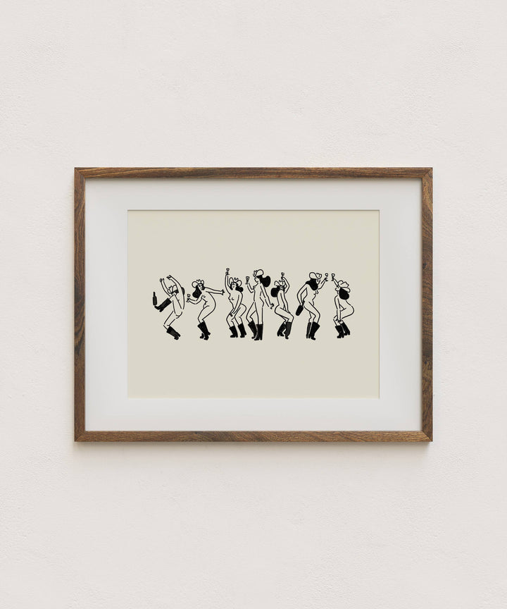 "Cowgirl Social" Art Print