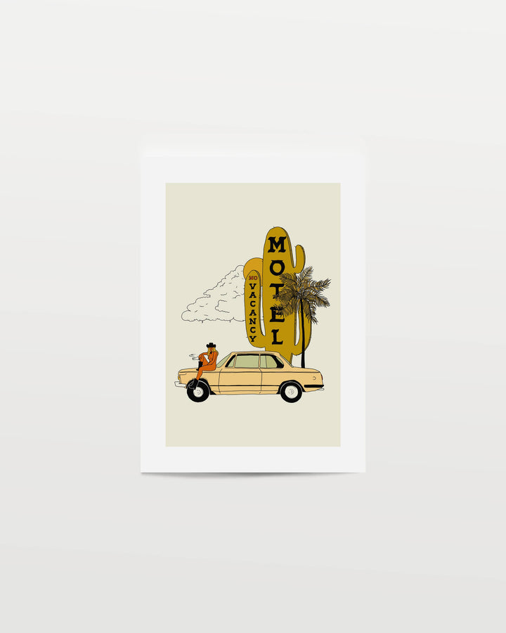 No Vacancy Vintage Western Art Print