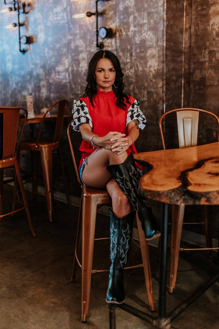 Ruby Rodeo Bubble Sleeve Blouse