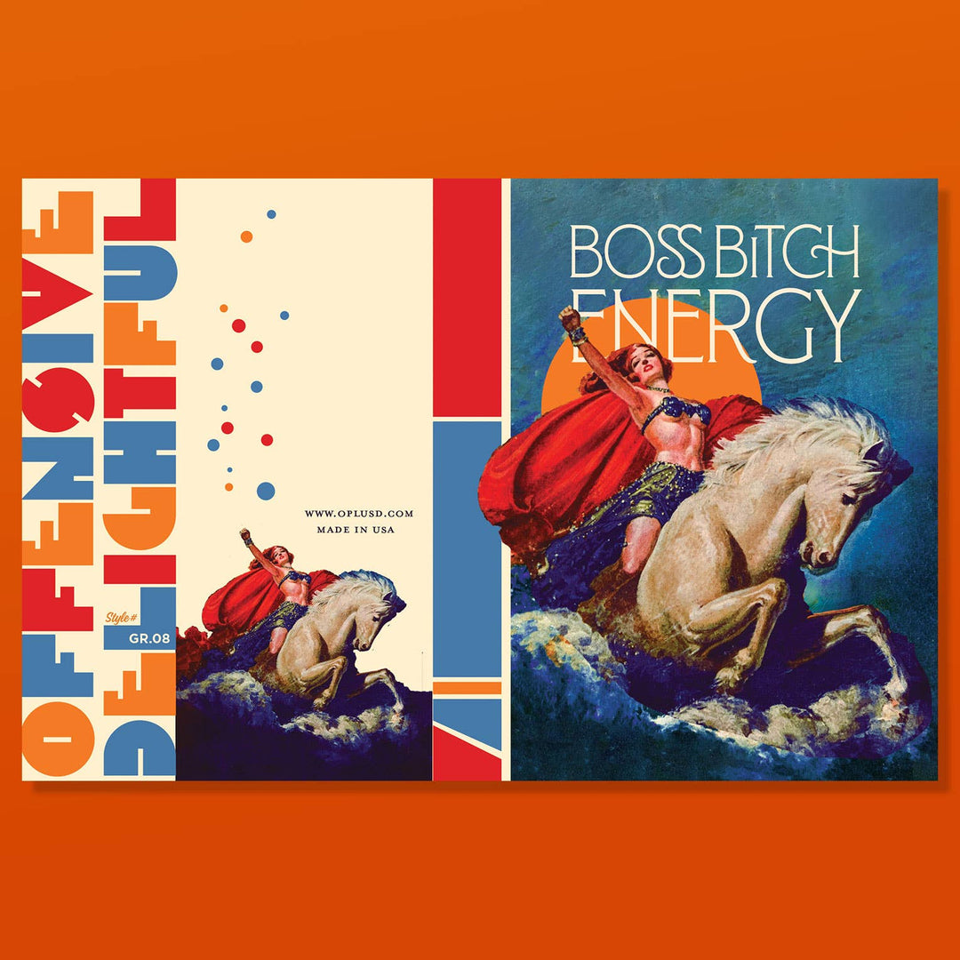 BOSS BITCH ENERGY Greeting Card