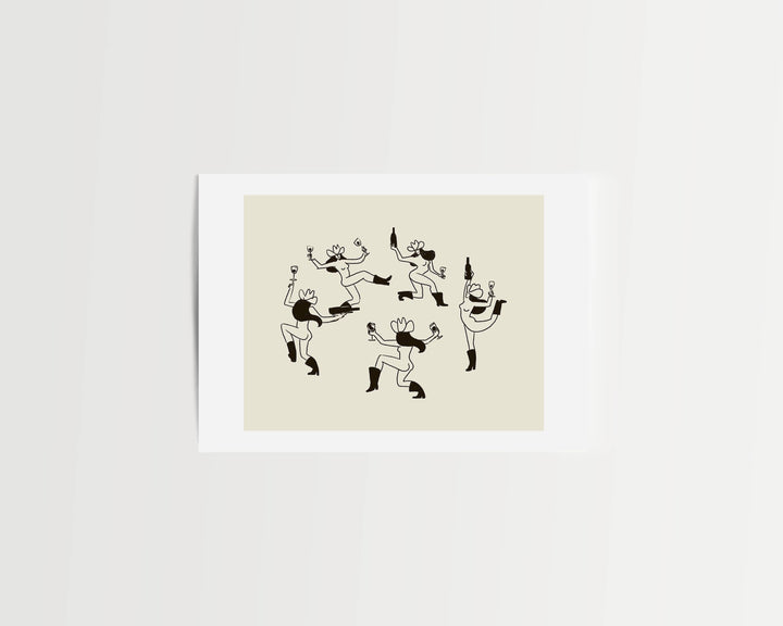 Vintage Inspired Cowgirl Art Print: "The Dance"