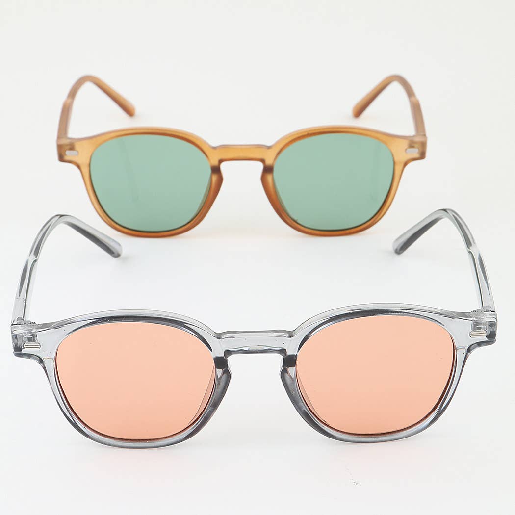 Tortoise Round Tinted Sunglasses