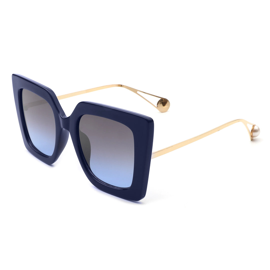 Vintage Chic Cat Eye Sunglasses - Navy