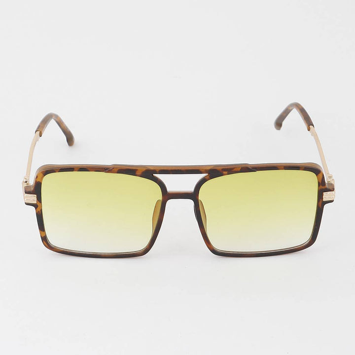 Bright Tinted Aviator Box Sunglasses