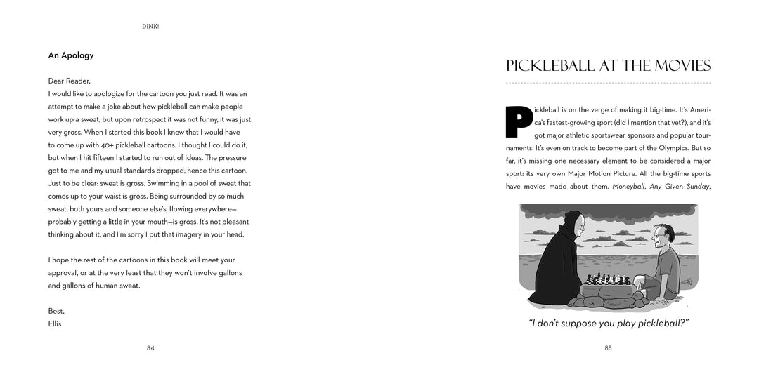 Dink! Pickleball Facts, Fictions & Cartoons by Ellis Rosen