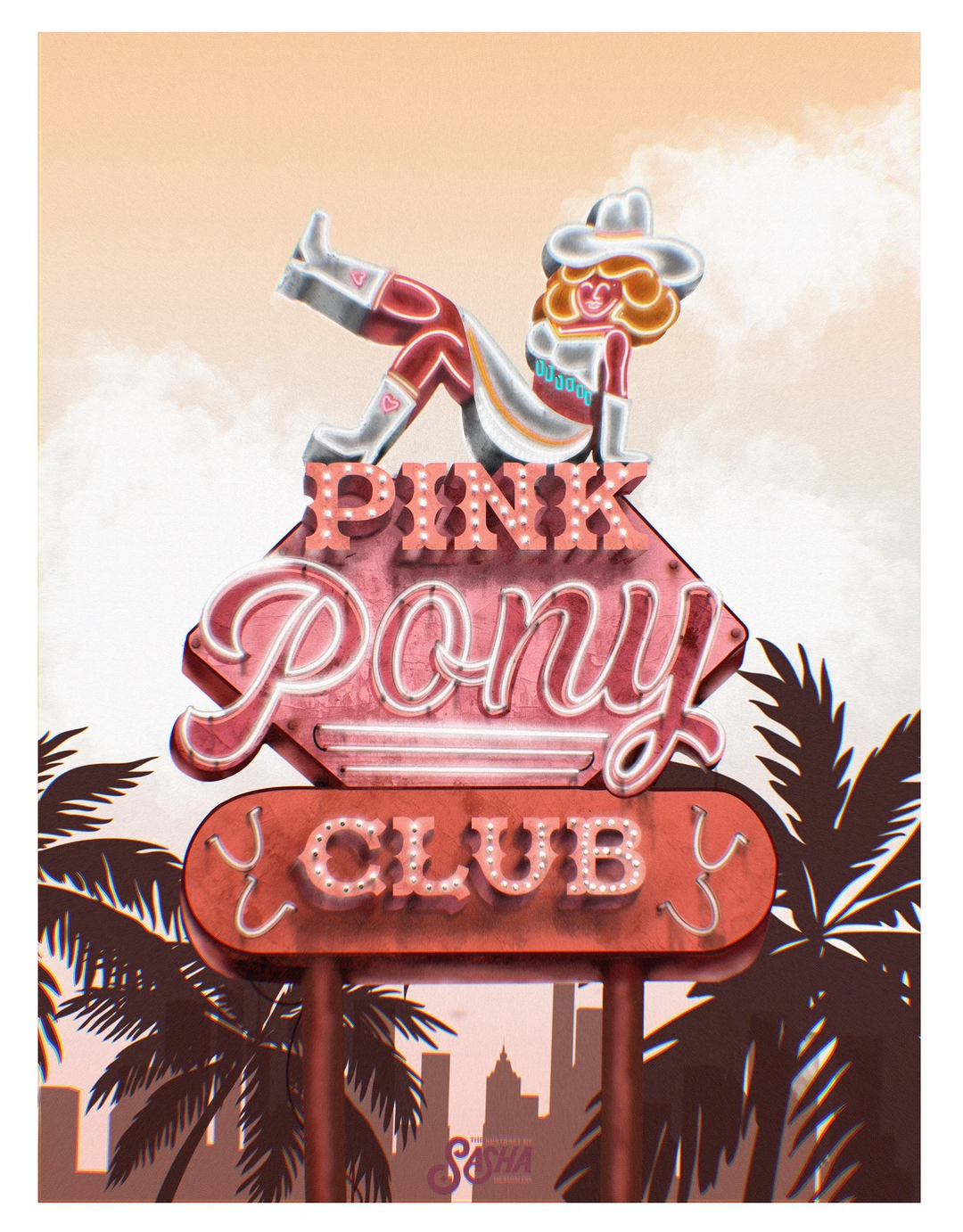Chappell Roan "Pink Pony Club" handlettered art