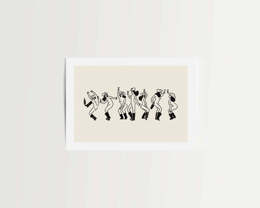 "Cowgirl Social" Art Print