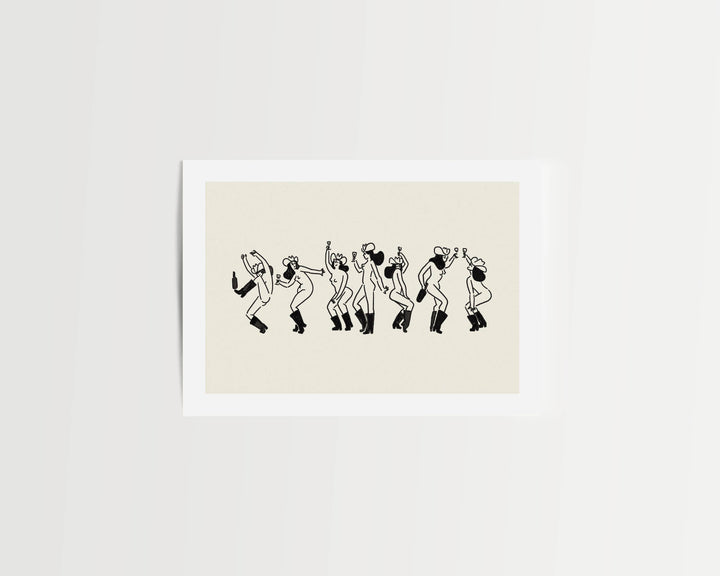 "Cowgirl Social" Art Print