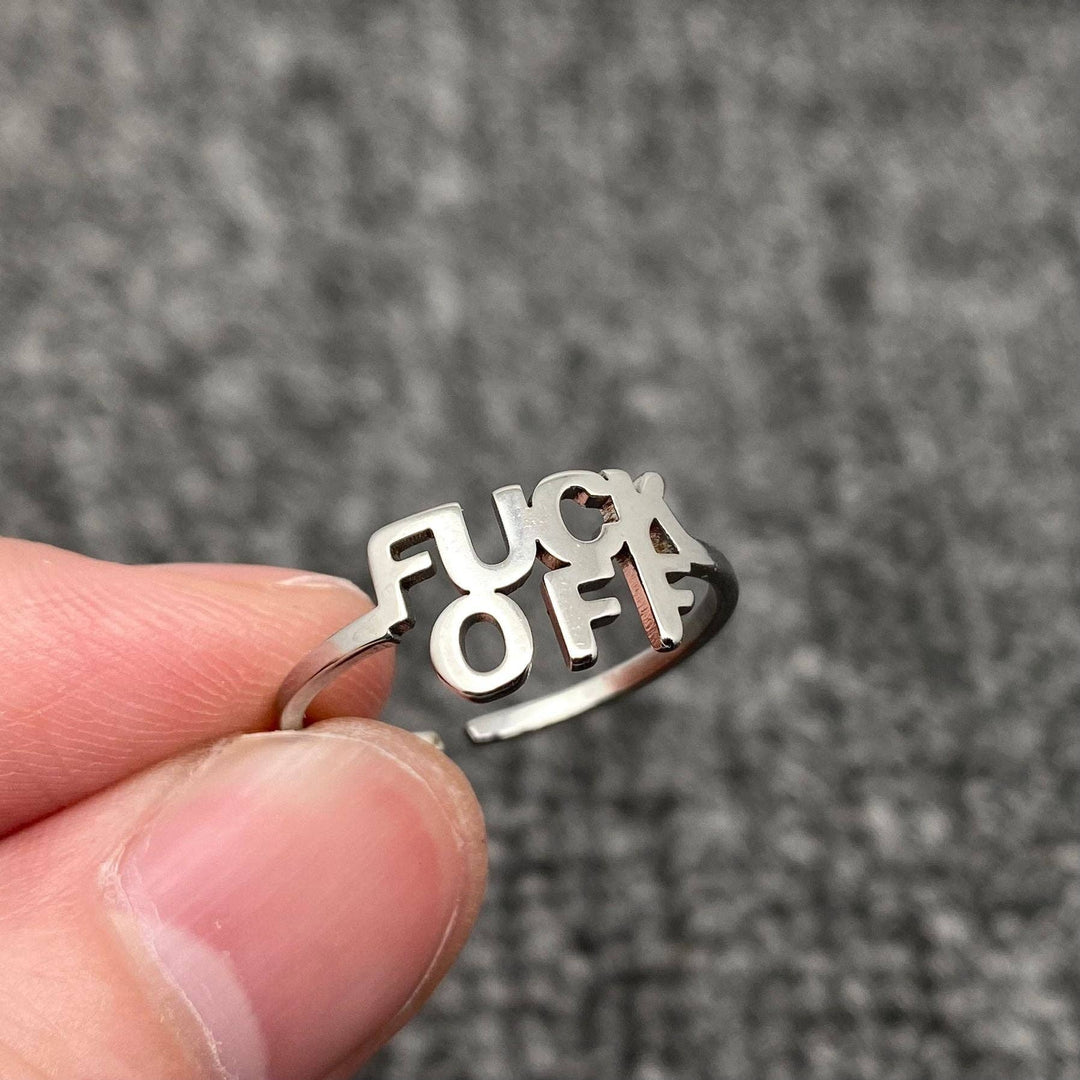 'FUCK OFF' Adjustable Ring