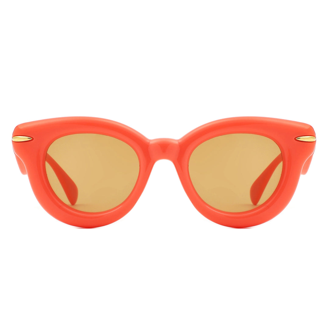 Retro Circle Sunglasses – Coral