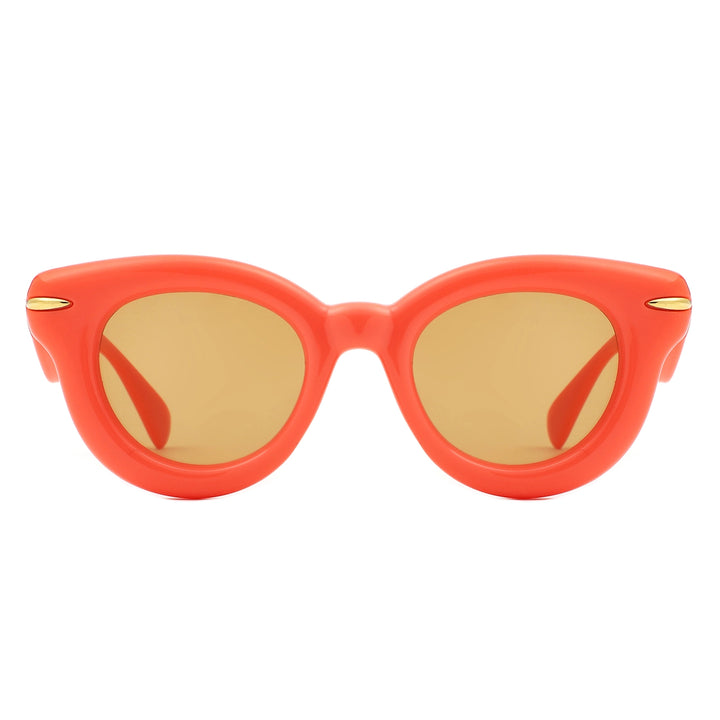 Retro Circle Sunglasses – Coral