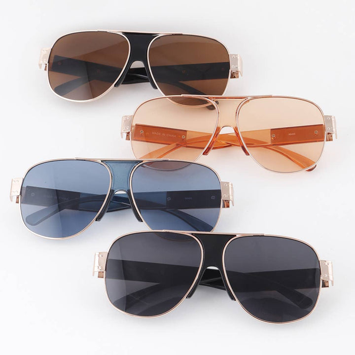 Modern Aviator Shield Sunglasses