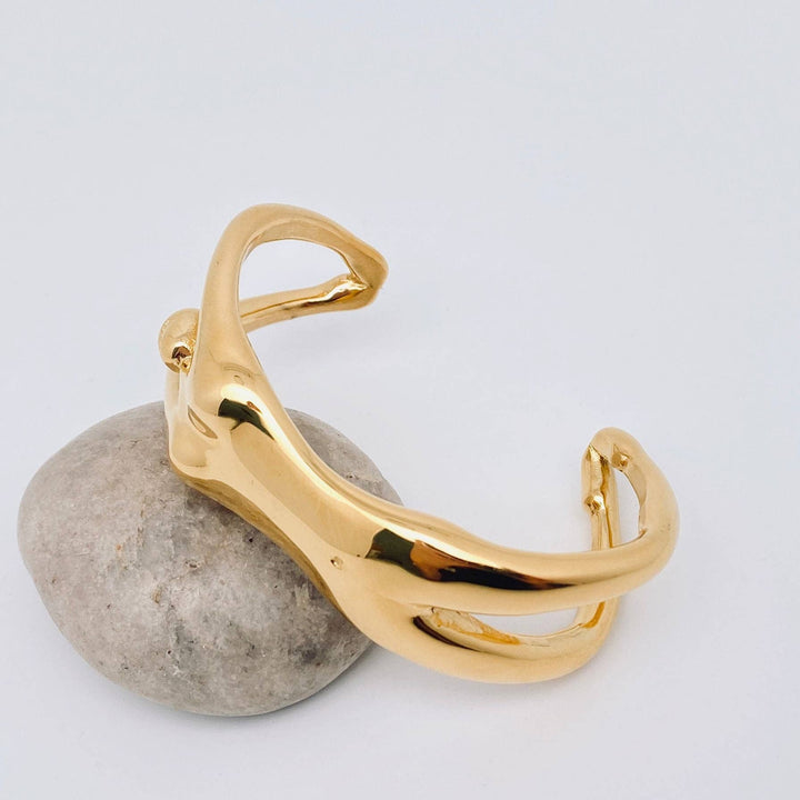 Gold Plated Cuff Bangle