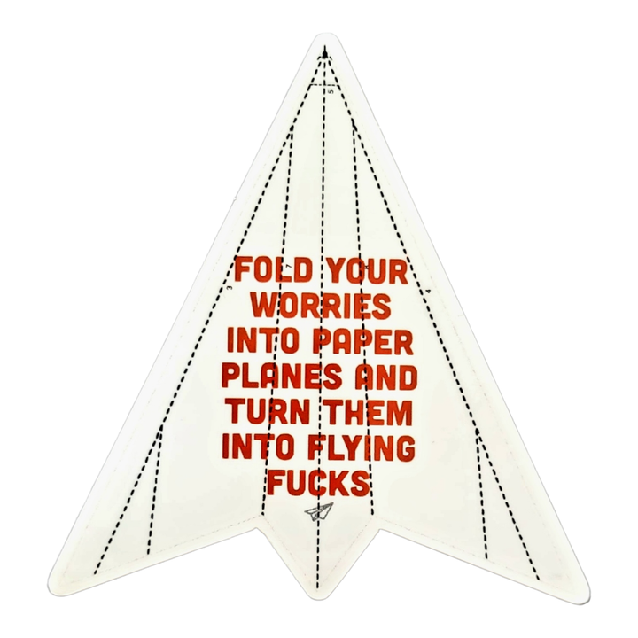 Turn Your Worries into Flying Fucks Sticker