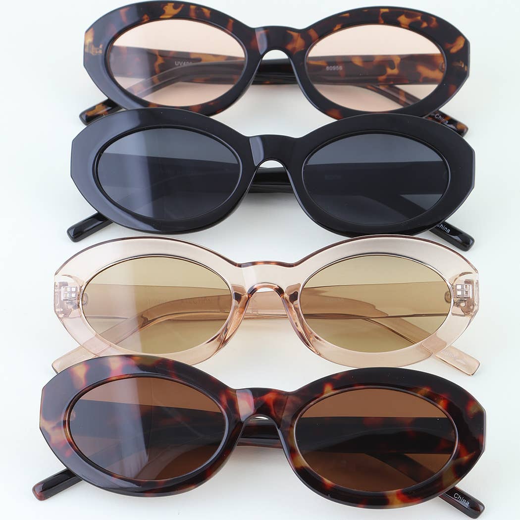 Modern Chic Oval Sunglasses