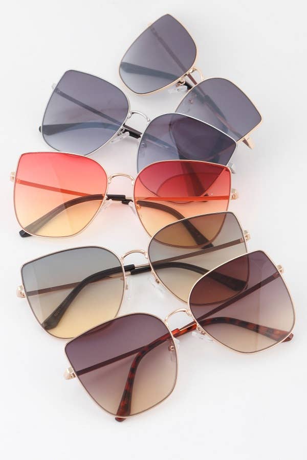 Oversized Gradient Cateye Sunglasses