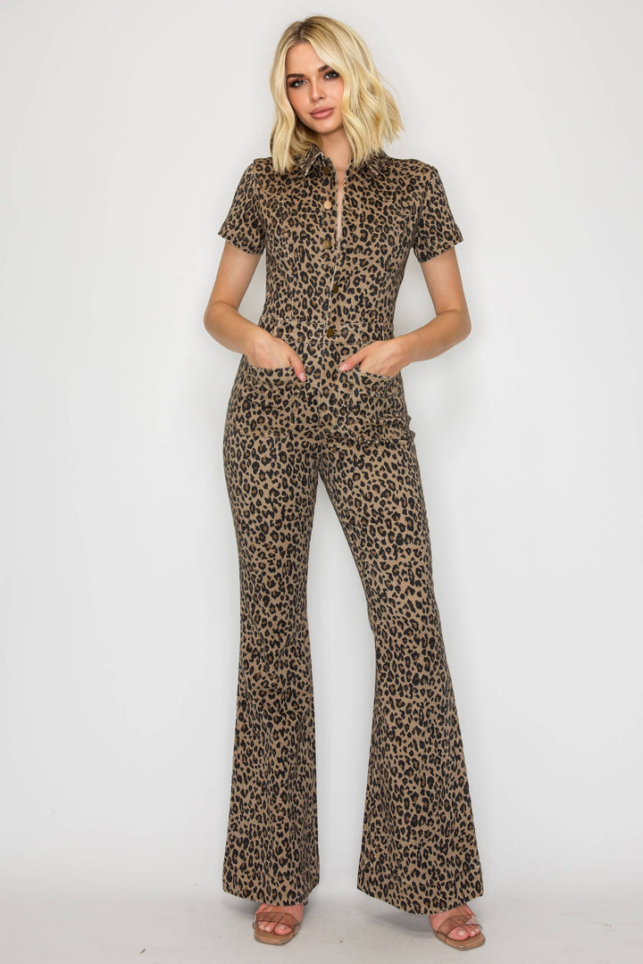 Animal Print Stretch Jumpsuit