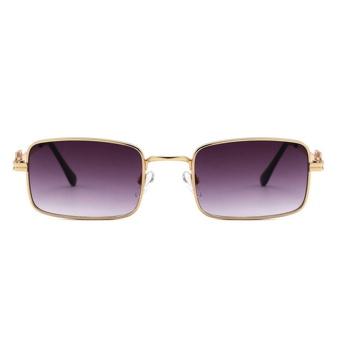 Vintage Rectangle Metal Sunglasses