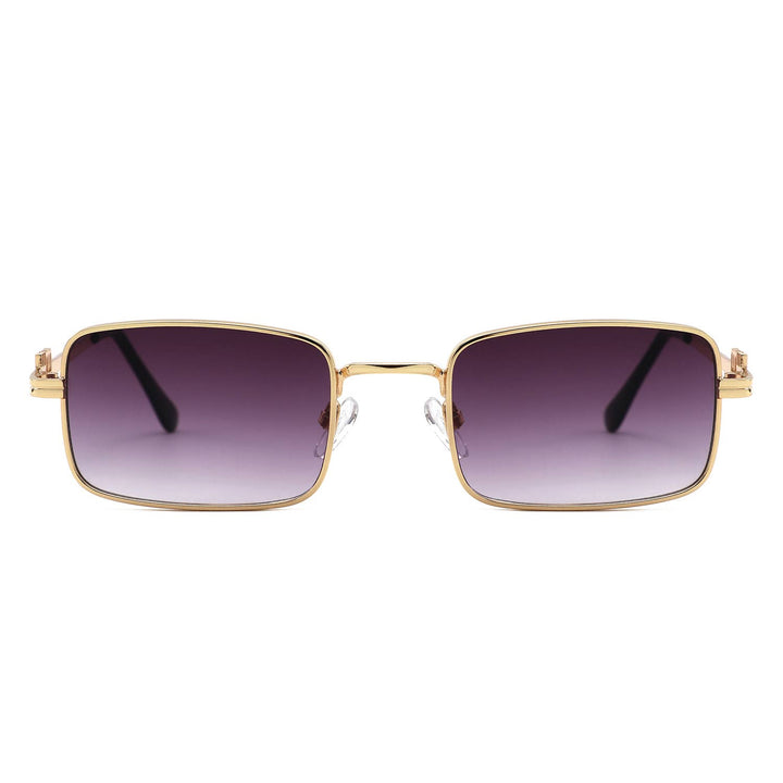 Vintage Rectangle Metal Sunglasses