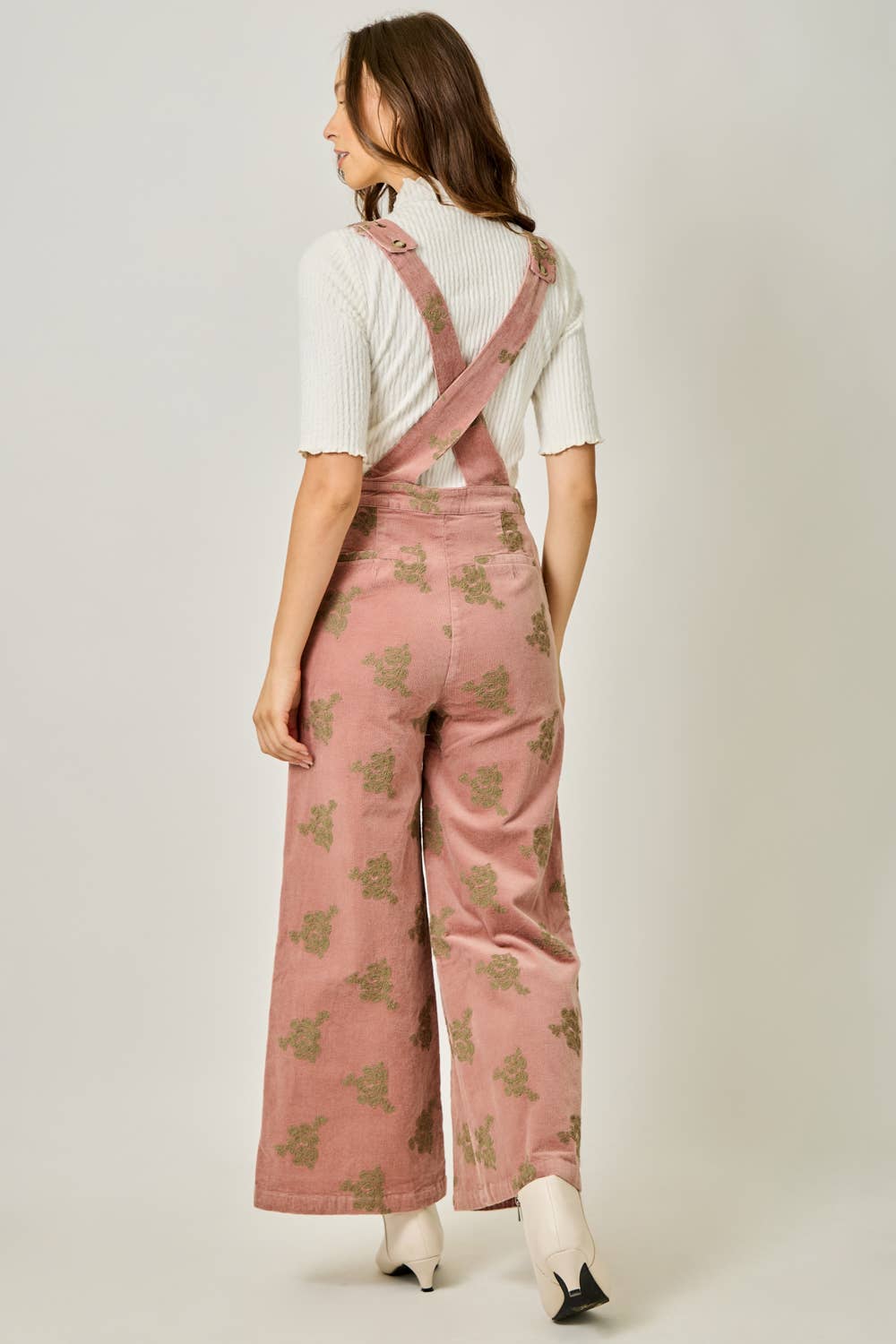Embroidered Corduroy Jumpsuit | Mystree