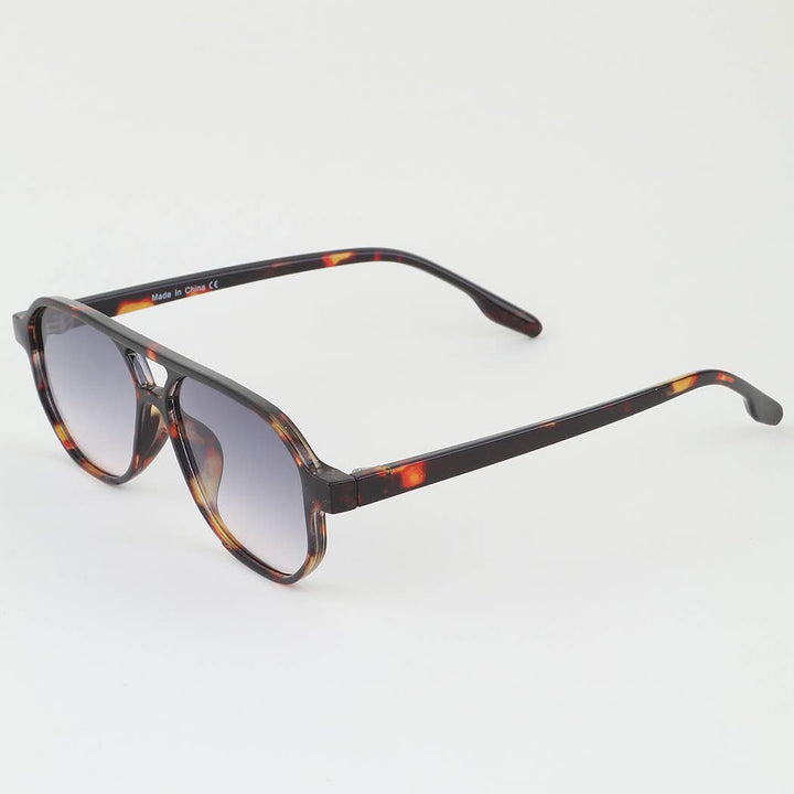 Minimal Straight Aviator Sunglasses