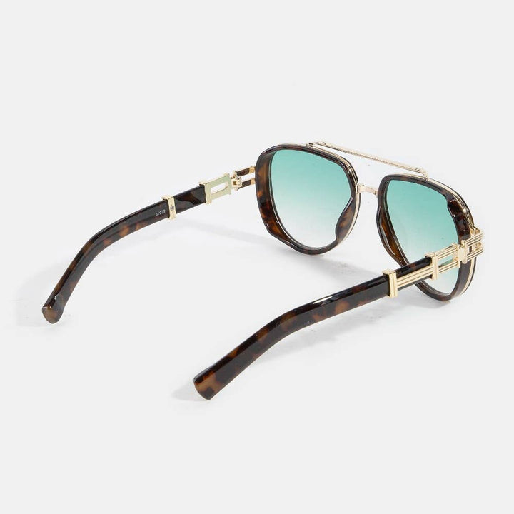 Thin Aviator Frame Double Bridge Sunglasses