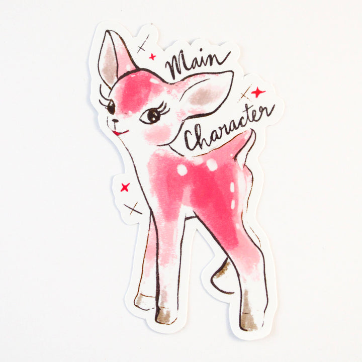 Main Character Deer Vinyl Sticker