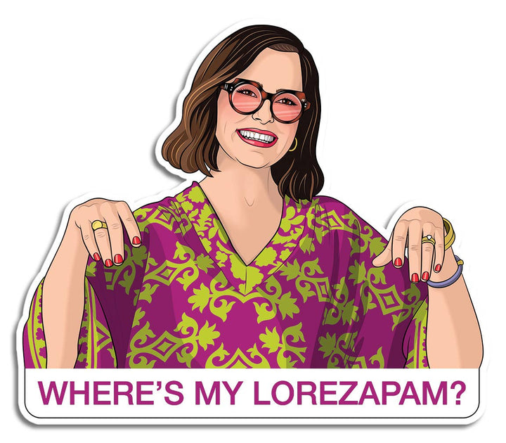 Where's My Lorezapam? Victoria White Lotus Die Cut Sticker