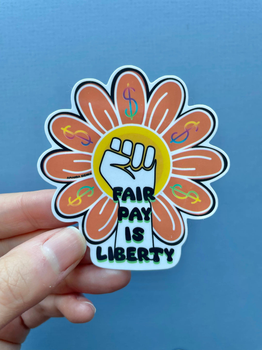 Fair Pay, Fair Work Vinyl Sticker – A Bold Statement for Change