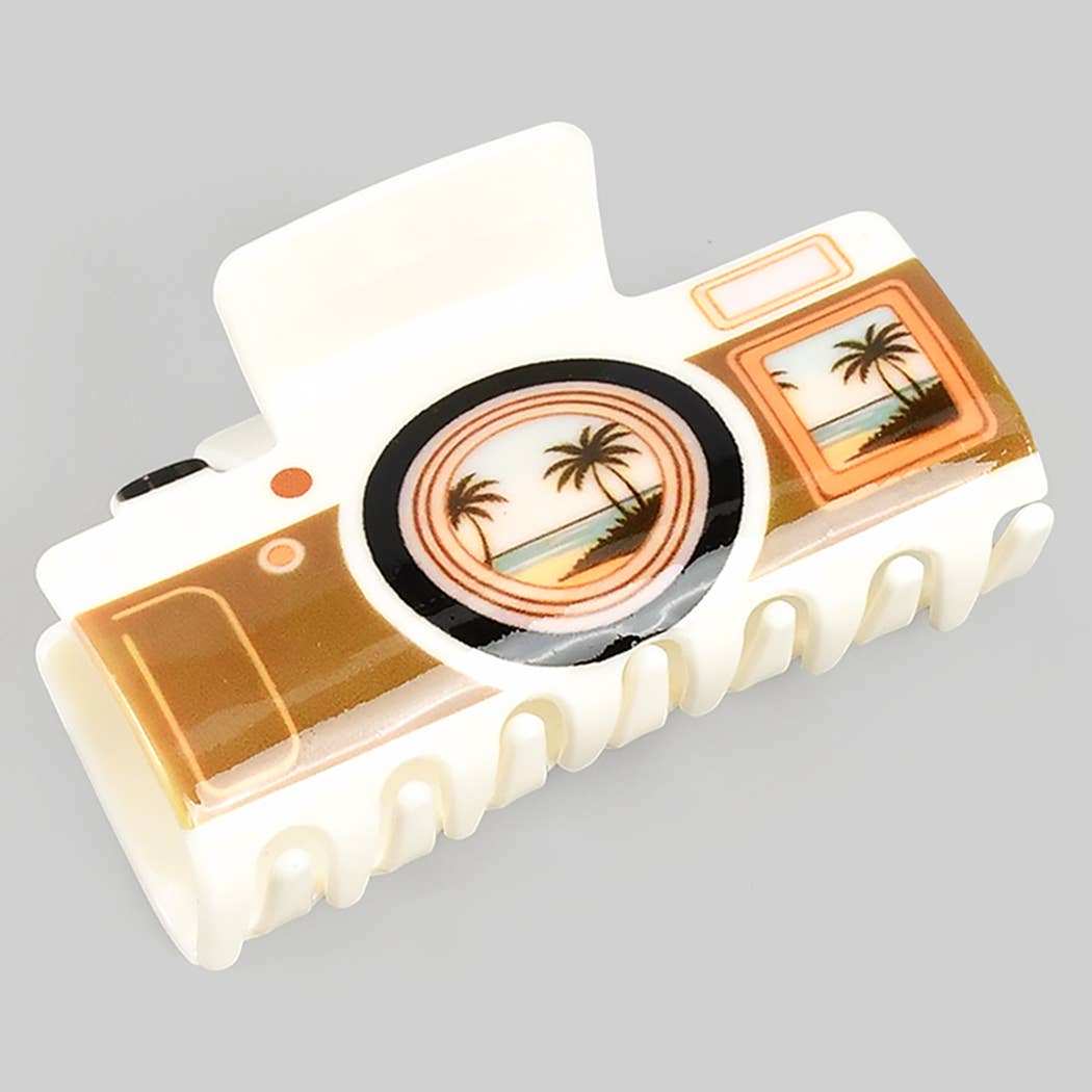 RETRO CAMERA BEACH VIBES HAIR CLIP