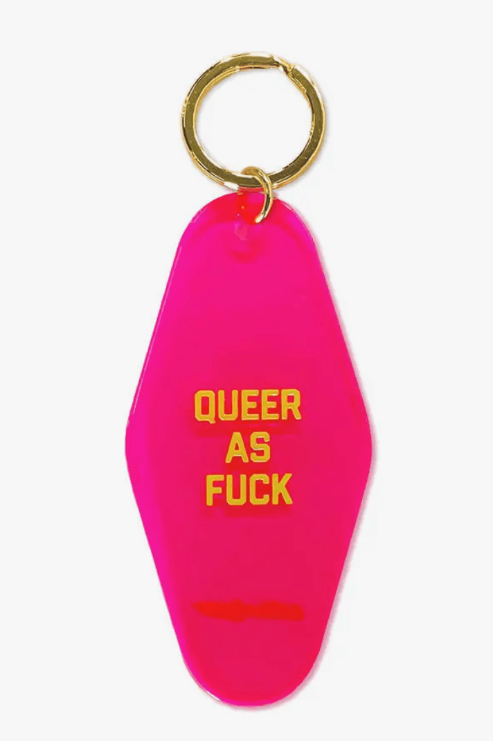 Golden Gems-Queer As F*ck Motel Keychain - For the love, LV