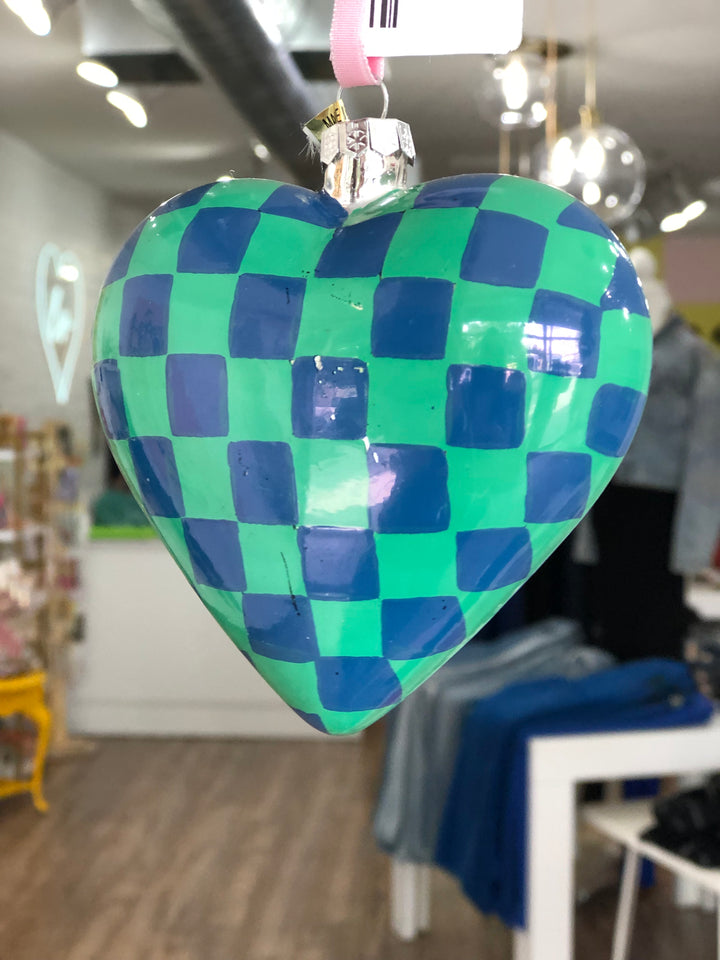 Cody + Foster Ornament - Checkered Hearts