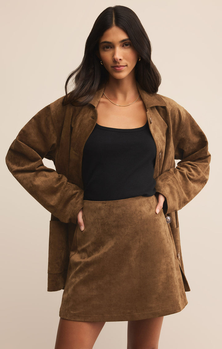Z Supply Ciera Suede Mini Skirt