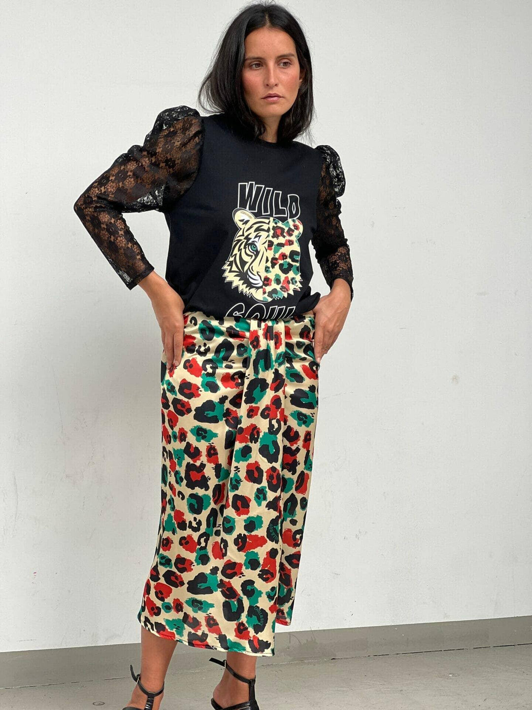 Leopard Midi Print Skirt - For the love, LV