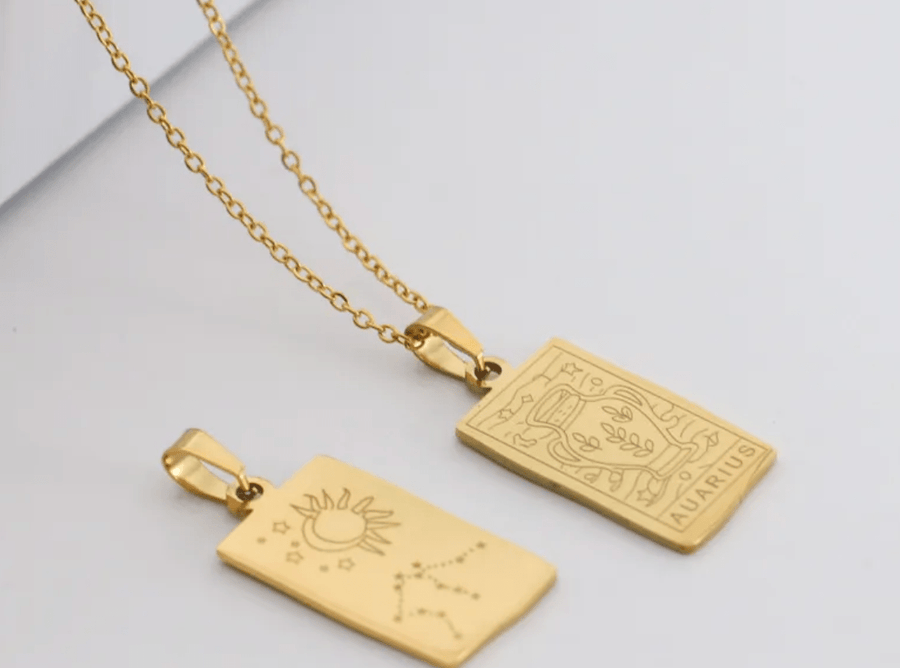 Nihao Necklaces Aquarius Zodiac Sign Necklaces - Aquarius