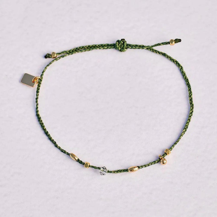 Pura Vida Raw Stone & Bead Gold Dainty Thread Bracelet - For the love, LV